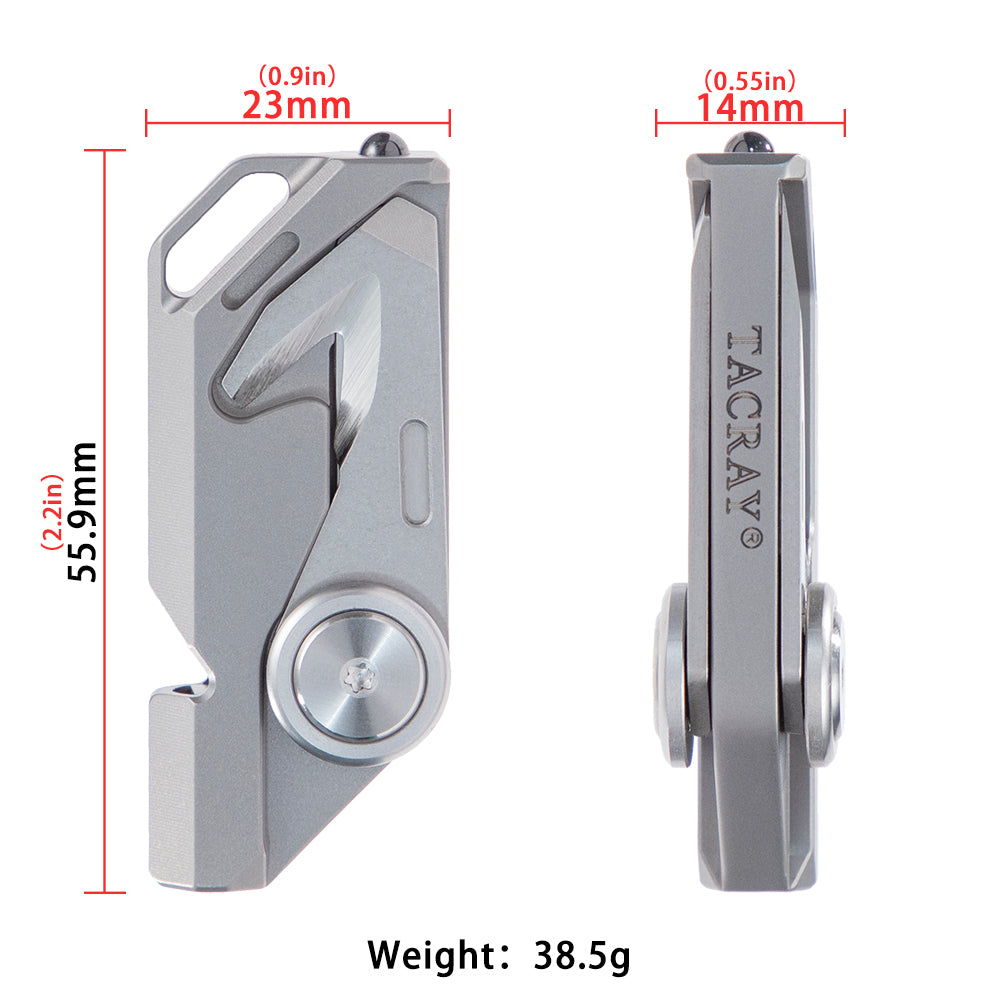 TACRAY Titanium Emergency Whistle with Tiny Knife | 130db Loud Sound