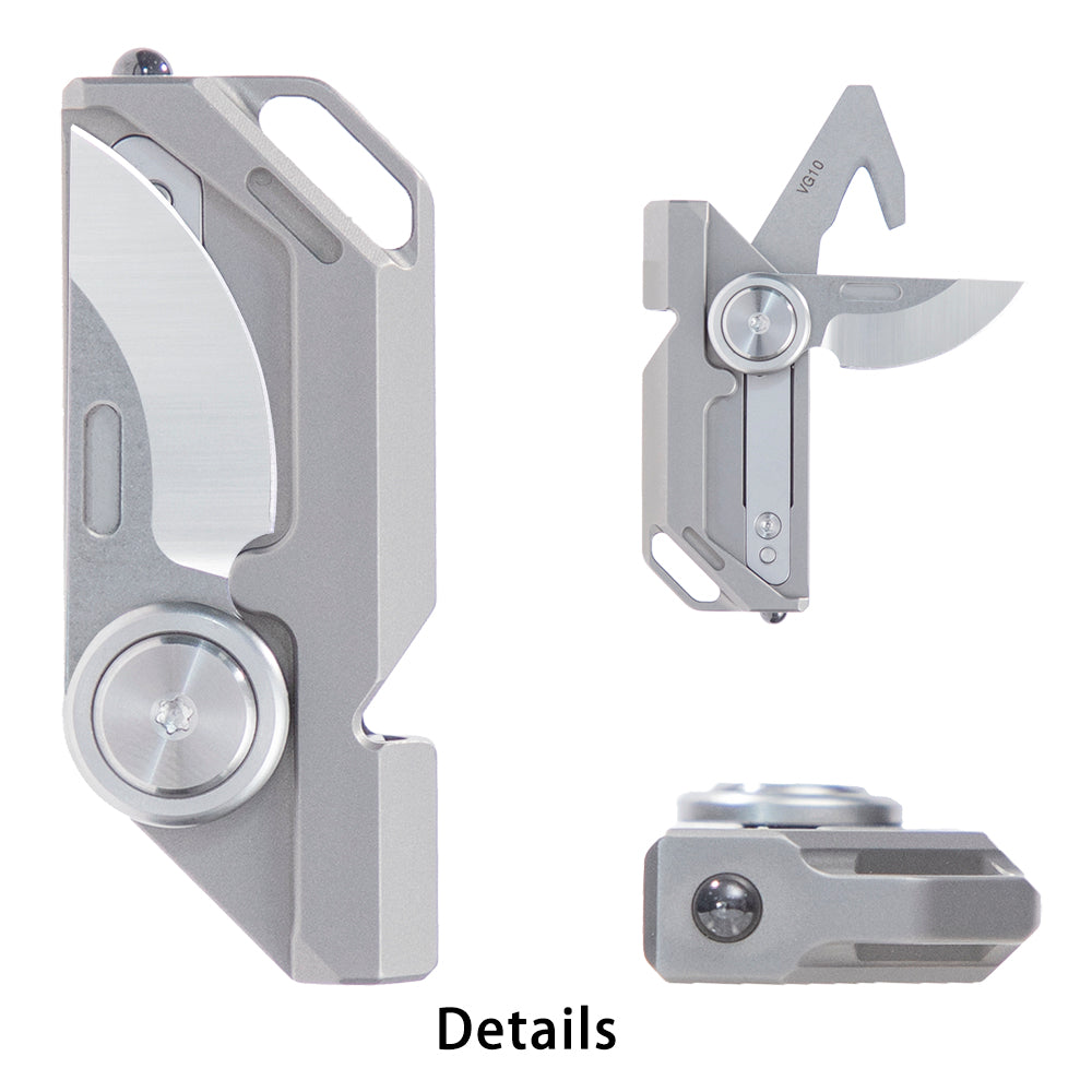 TACRAY Titanium Emergency Whistle with Tiny Knife | 130db Loud Sound