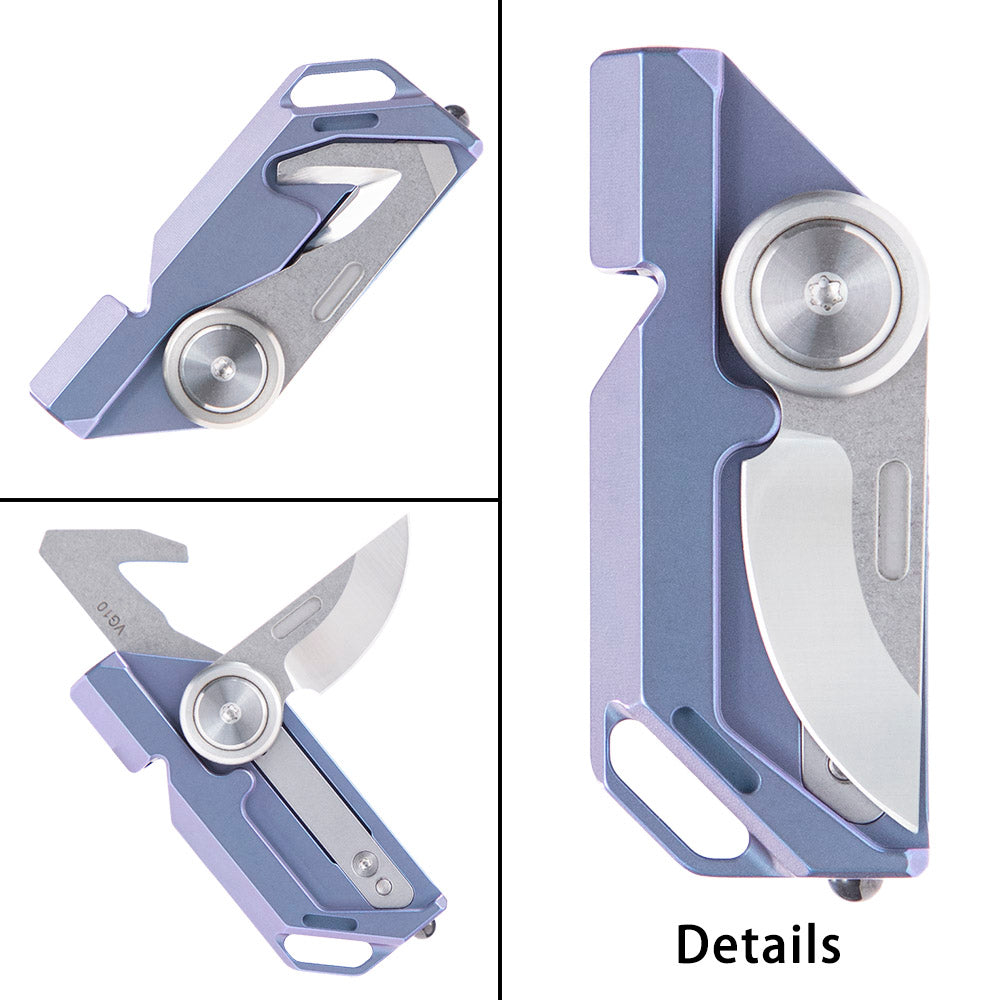 TACRAY Titanium Emergency Whistle with Loud Sound with Tiny Knife