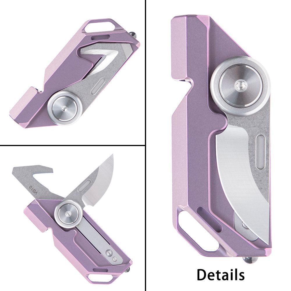TACRAY Titanium Emergency Whistle with Tiny Knife | 130db Loud Sound