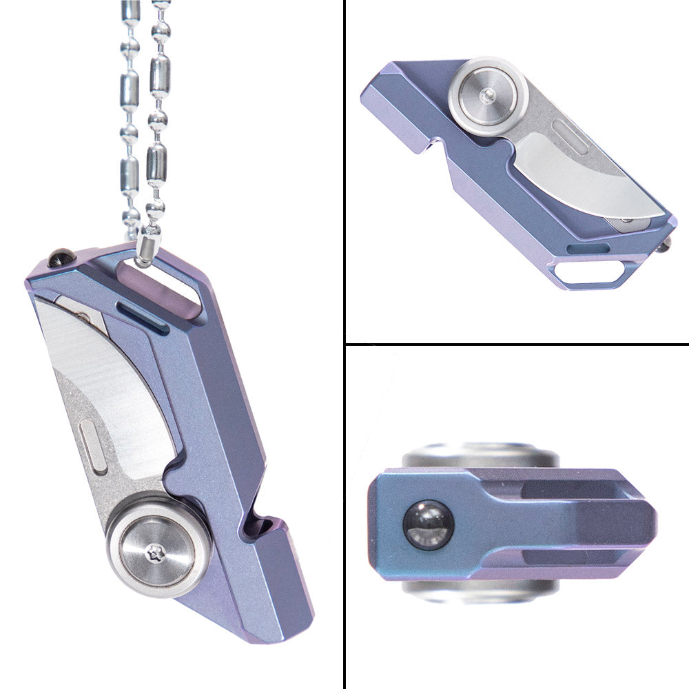 TACRAY Titanium Emergency Whistle with Loud Sound with Tiny Knife