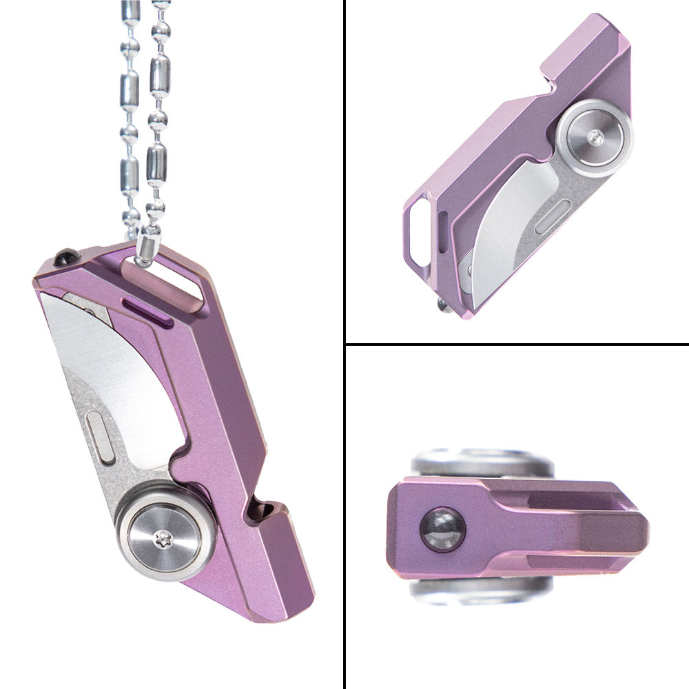 TACRAY Titanium Emergency Whistle with Tiny Knife | 130db Loud Sound