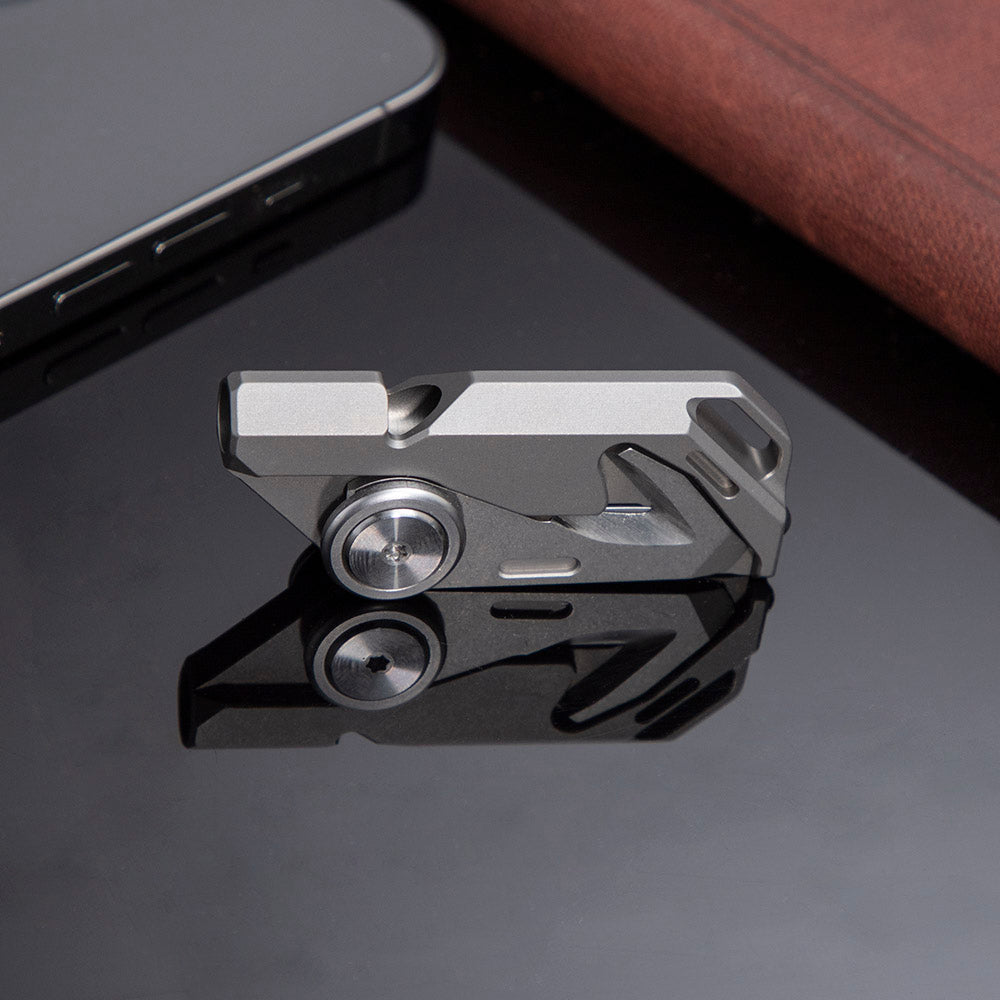 TACRAY Titanium Emergency Whistle with Tiny Knife | 130db Loud Sound