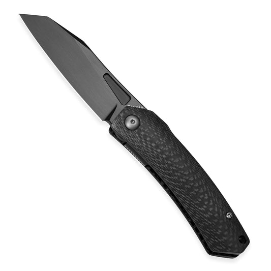 Tacray Liner Lock Knife Carbon Fiber (Black DLC)