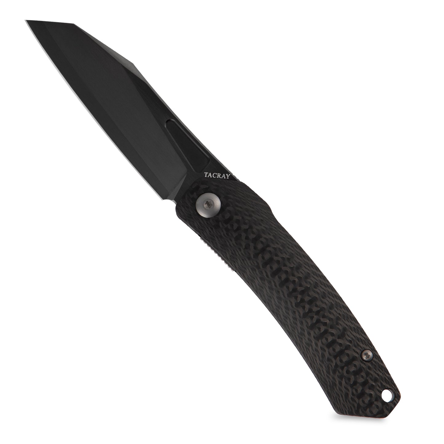 Tacray Liner Lock Knife Carbon Fiber (Black DLC)