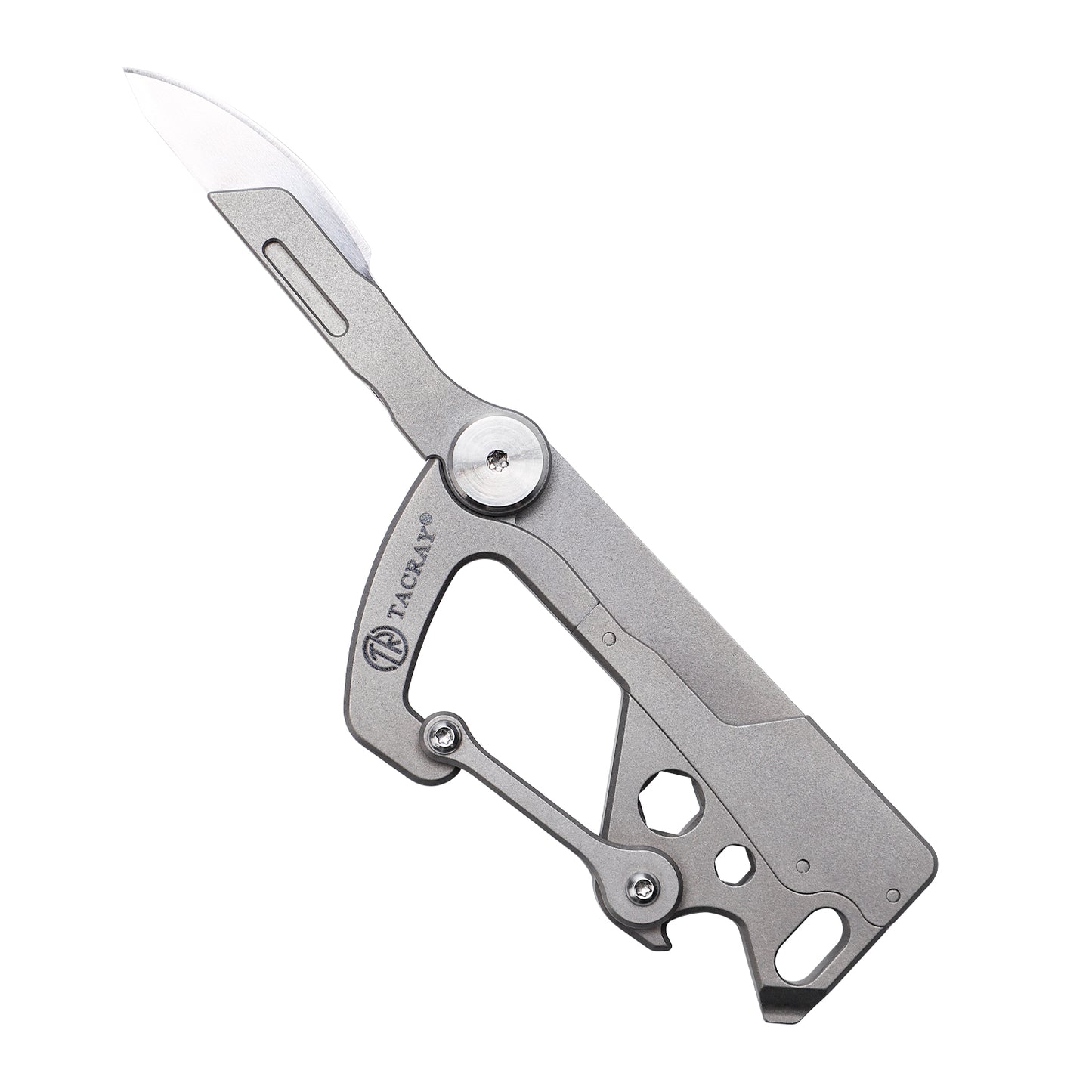 TACRAY Carabiner Keychain Clip with mini knife