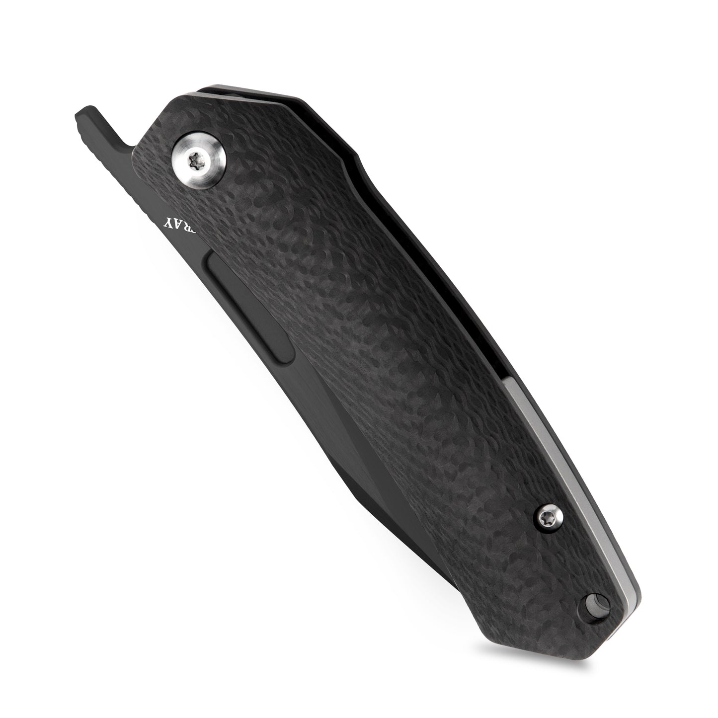Tacray Liner Lock Knife Carbon Fiber (Black DLC)