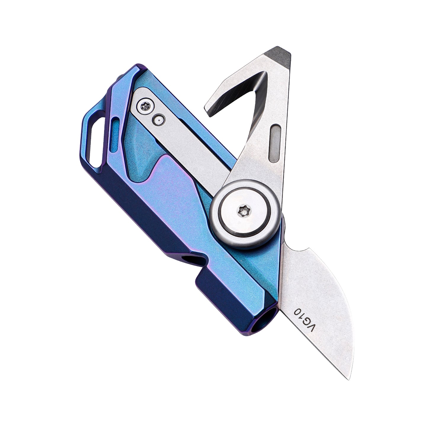 TACRAY Titanium Emergency Whistle with Loud Sound with Tiny Knife
