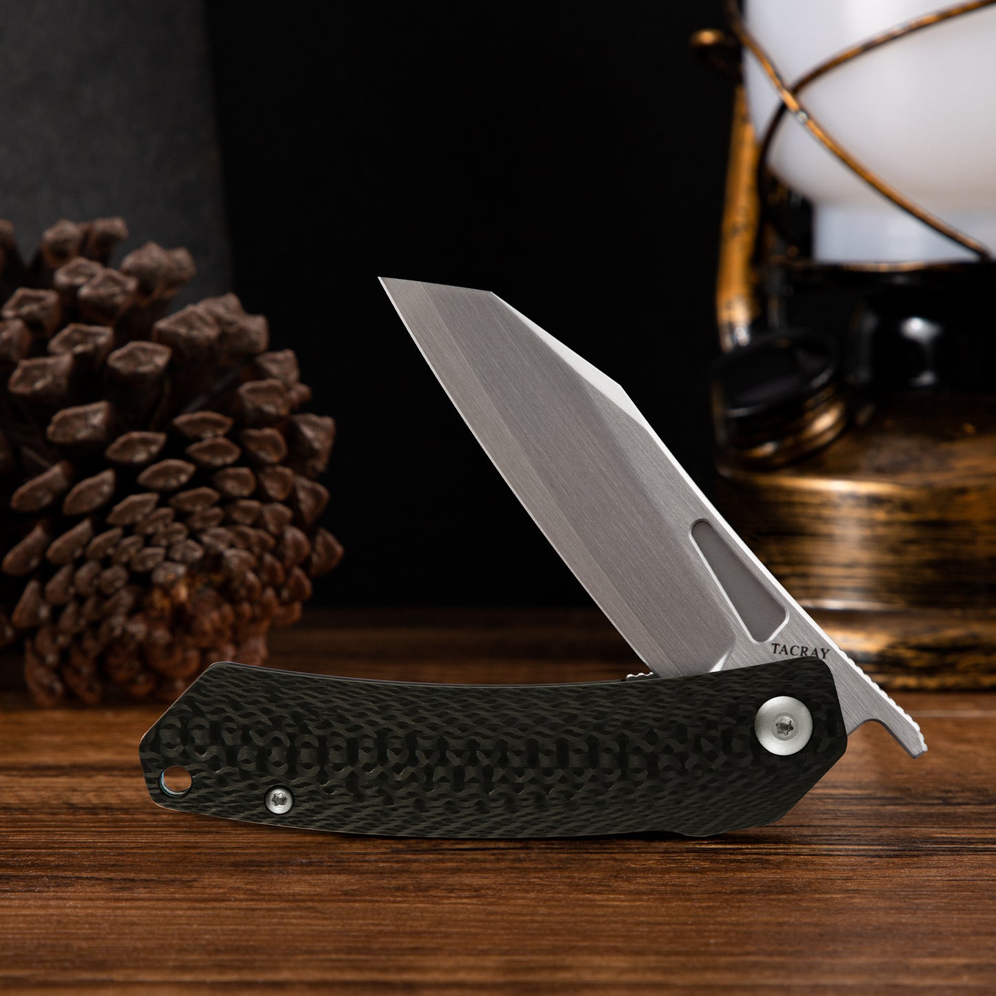 Tacray liner Lock Knife Carbon Fiber(Satin)