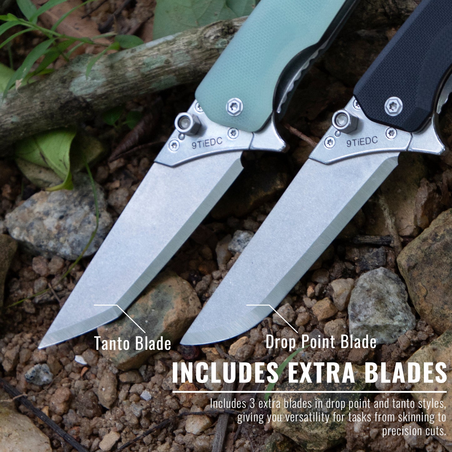 9TiEDC Replaceable-Blade EDC Pocket Knife