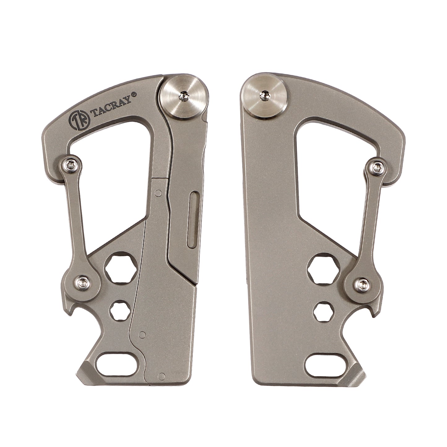 TACRAY Carabiner Keychain Clip with mini knife