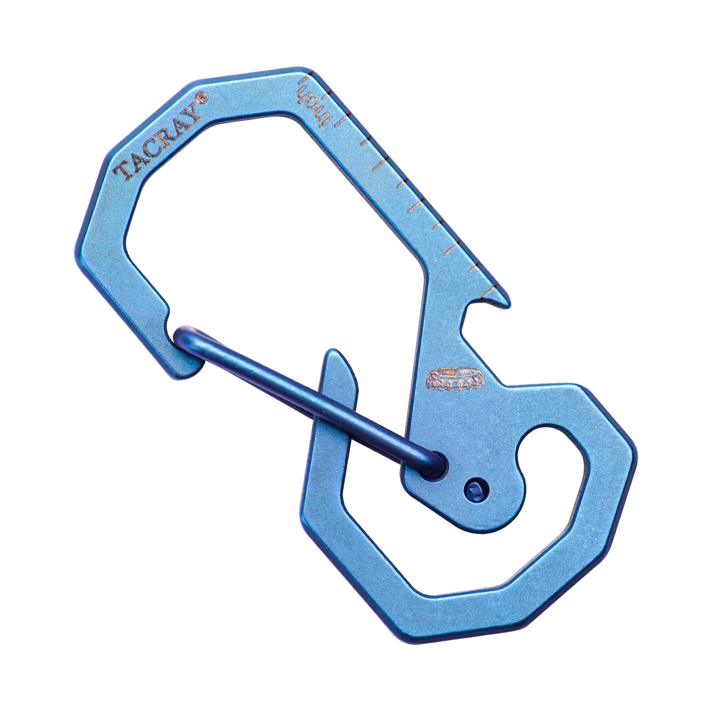 Carabiner Keychain Clip, Anti-Lost Key Holder and Quick Released Backpack Clasps/Hook (Titanium Blue))