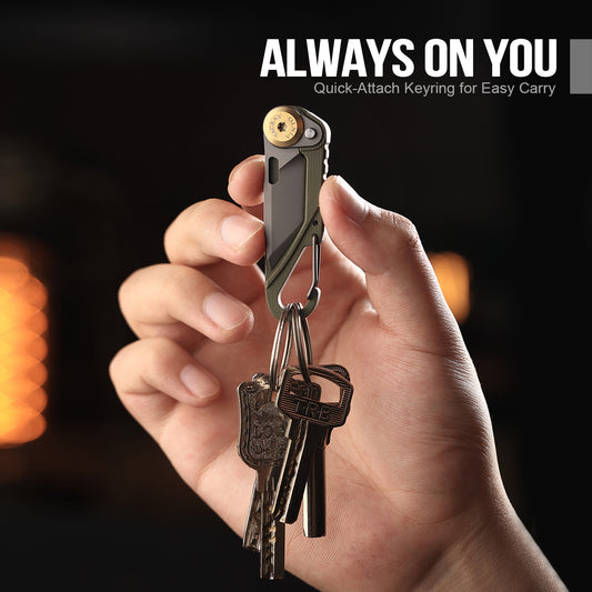 Tacray Vinto Mini Multiool with Knife, Seatbelt Cutter, Bottle Opener, Flathead Screwdriver & Keyring Attachment