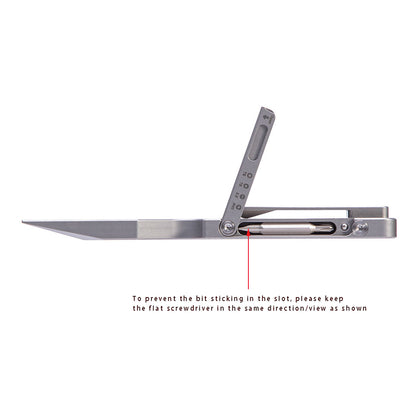 TACRAY Emergency Multitool, Titanium Pocket Pry Bar with Bottle Opener, Screw Drivers, Spanners & Staight Scale/Ruler
