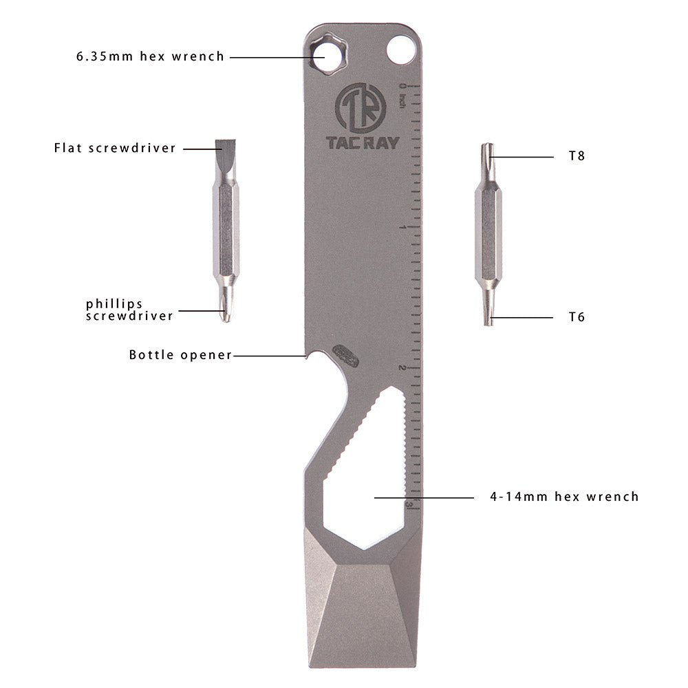 Tacray Titanium Pocket Pry Bar – EDC Emergency Multitool