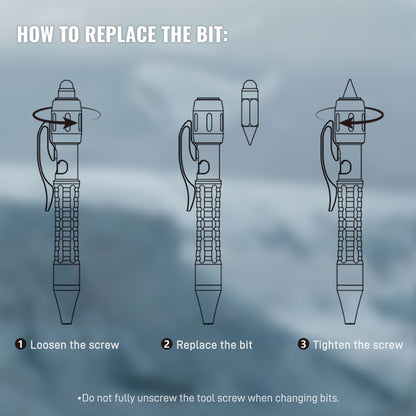 Tacray MP1 EDC Mini Titanium Pen with Replaceable Bits, Box cutter, Tungsten Tip, Screwdrivers, Pencil & Stylus