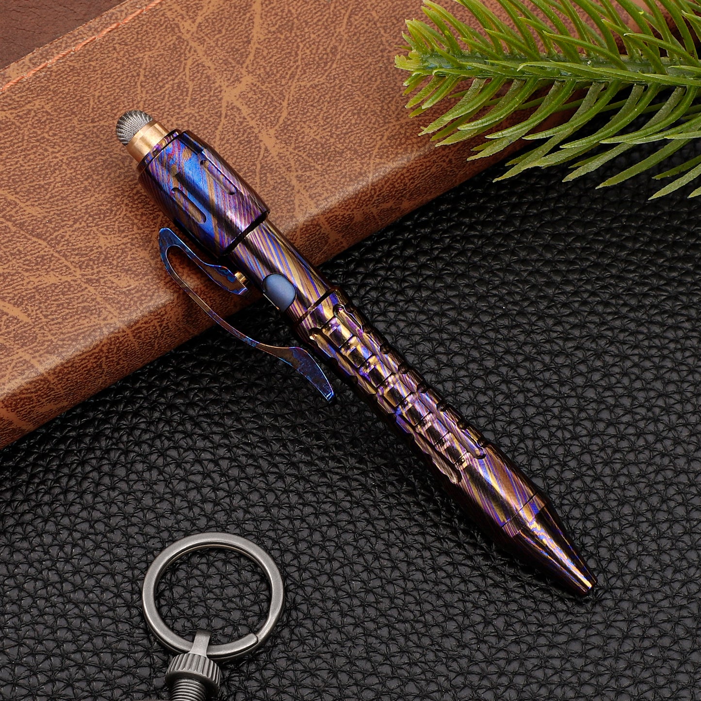 Tacray MP1 EDC Mini Titanium Pen with Replaceable Bits, Box cutter, Tungsten Tip, Screwdrivers, Pencil & Stylus