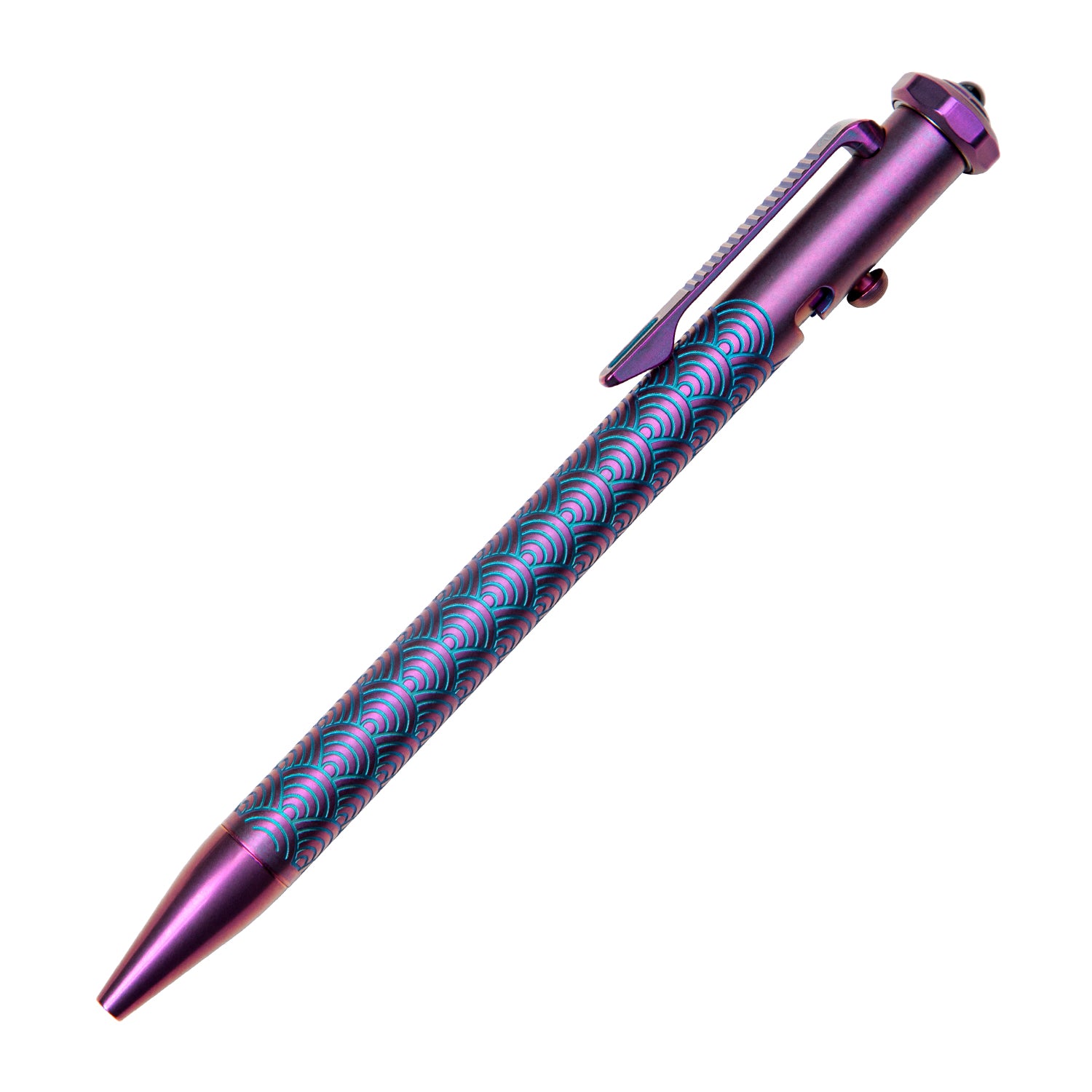 Tacray Spinium titanium edc pen with fidget spinner purple dragon scale