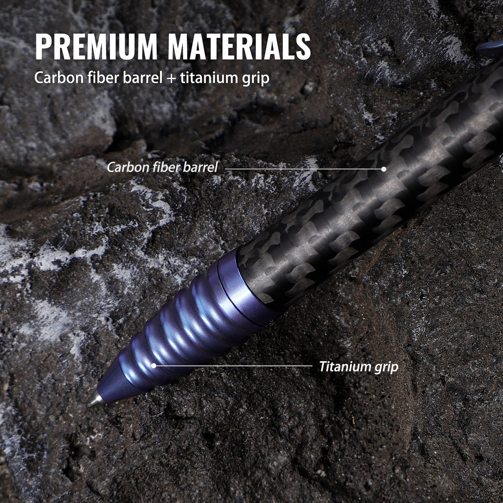 Tacray Titanium Bolt Action EDC Pen – Carbon Fiber