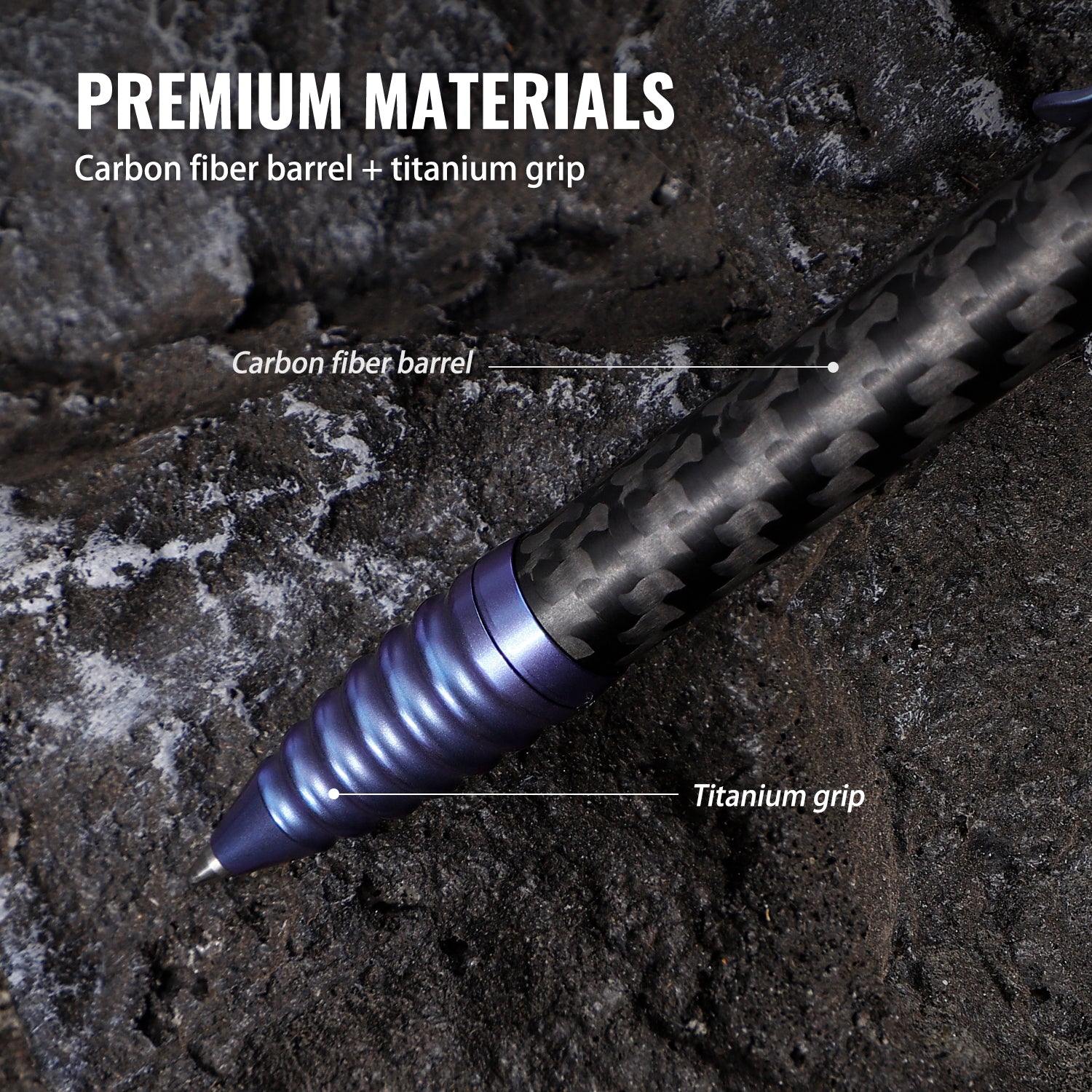 Tacray Titanium Bolt Action EDC Pen – Carbon Fiber