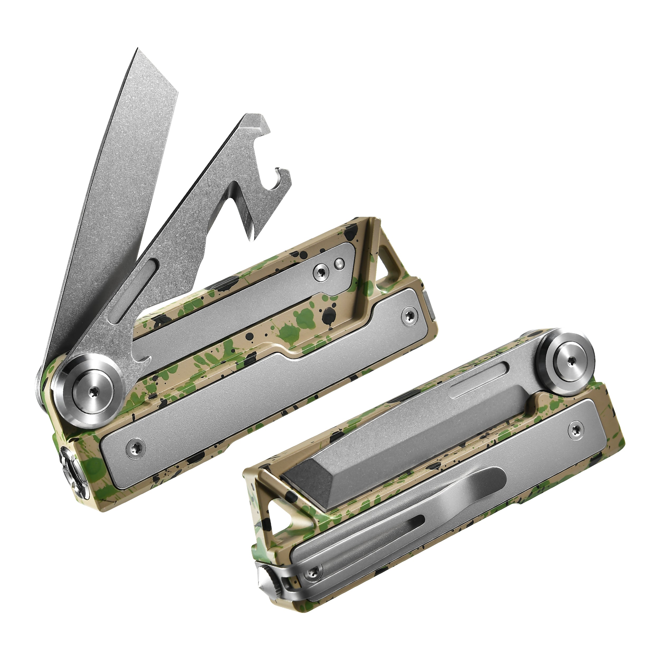 Tacray MT1 multitool with flashlight and knife jungle ops