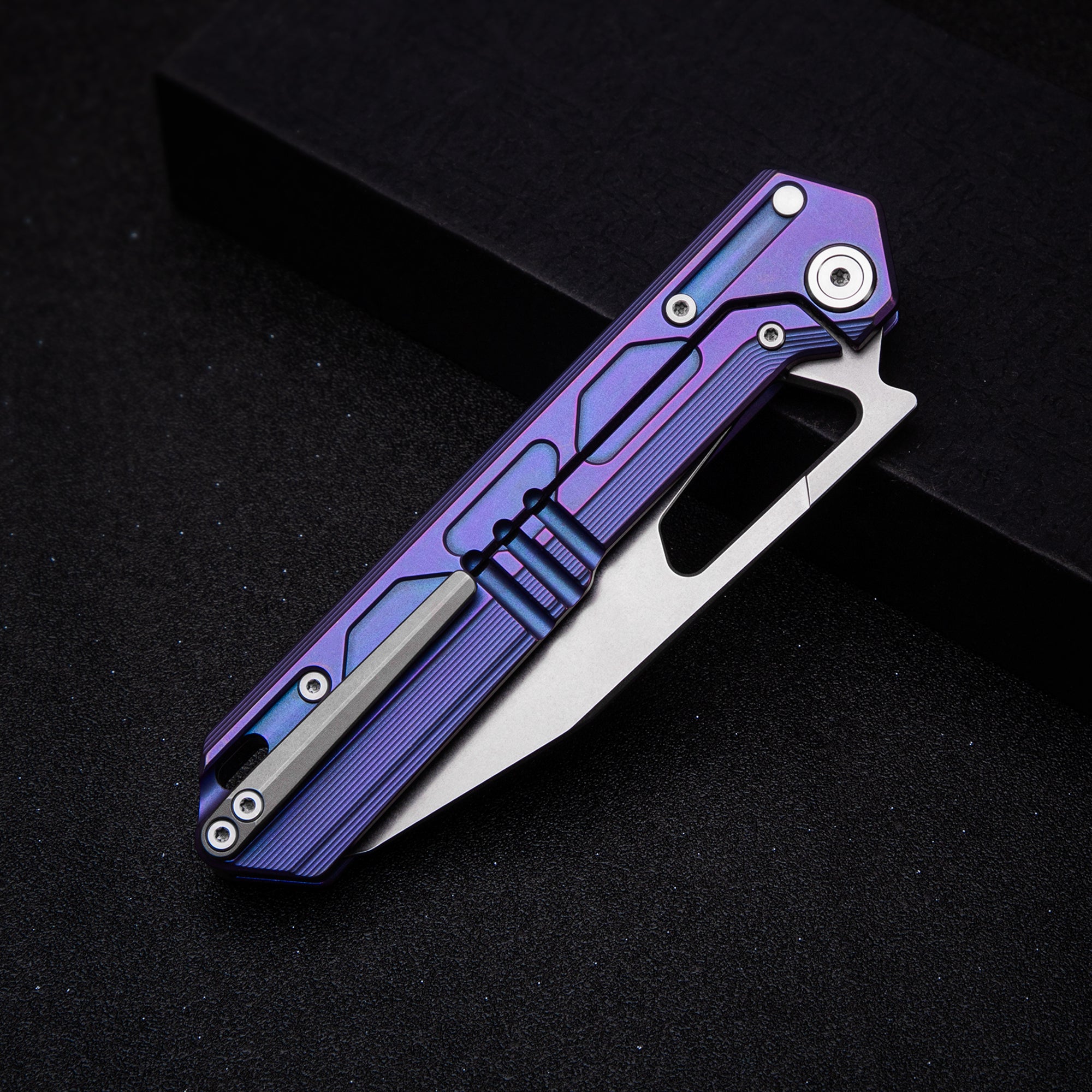 Tacray Titanium Handle Folding Chef Knife – Frame Lock