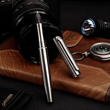 Tacray Titanium Fountain Pen with Glass Breaker