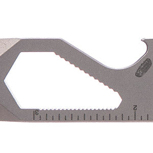 TACRAY Emergency Multitool, Titanium Pocket Pry Bar with Bottle Opener, Screw Drivers, Spanners & Staight Scale/Ruler