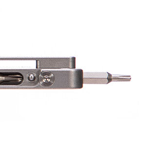 TACRAY Emergency Multitool, Titanium Pocket Pry Bar with Bottle Opener, Screw Drivers, Spanners & Staight Scale/Ruler