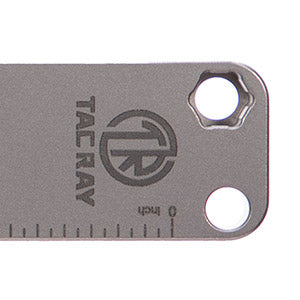 TACRAY Emergency Multitool, Titanium Pocket Pry Bar with Bottle Opener, Screw Drivers, Spanners & Staight Scale/Ruler