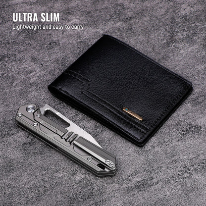 TACRAY Frame Locking Folding Outdoor Chef Knife with Titanium Handle