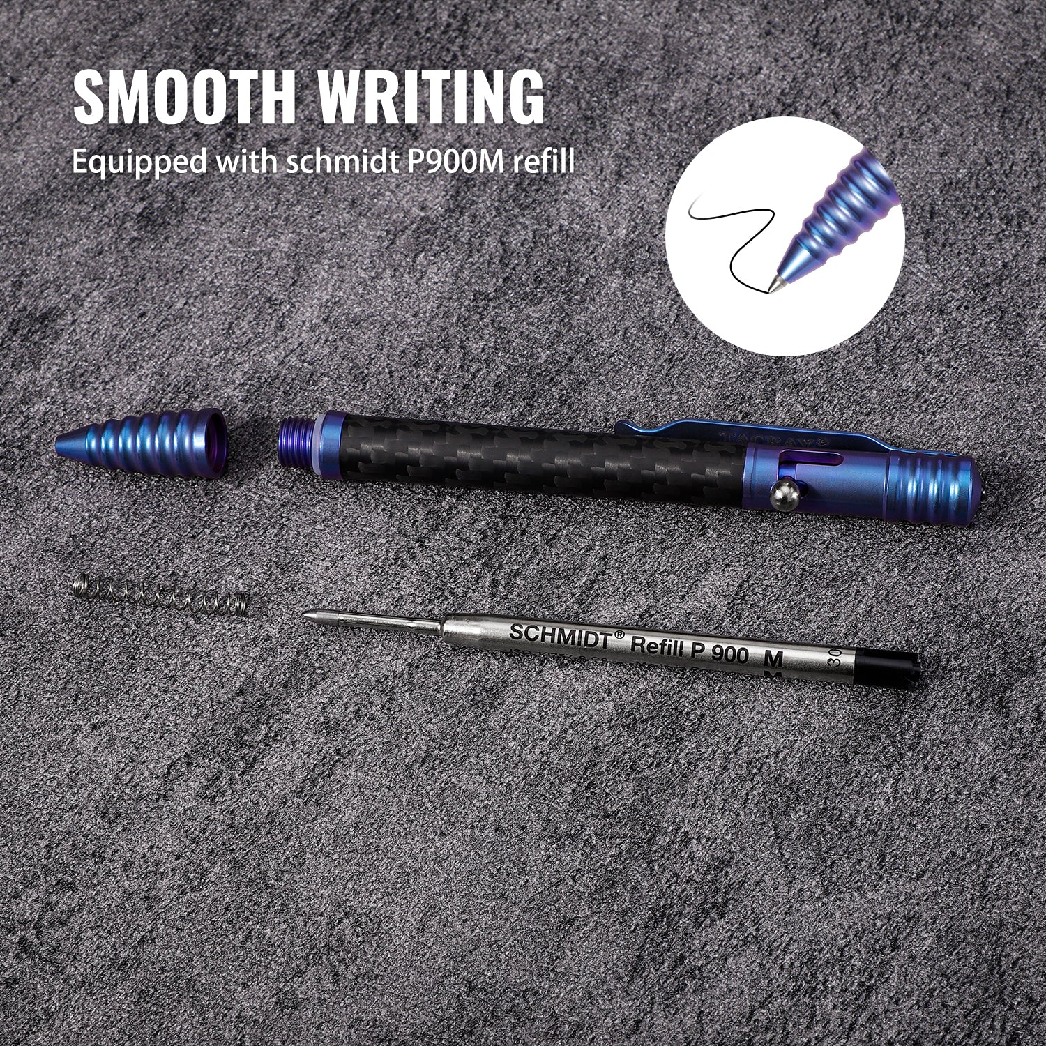 Tacray Titanium Bolt Action EDC Pen – Carbon Fiber