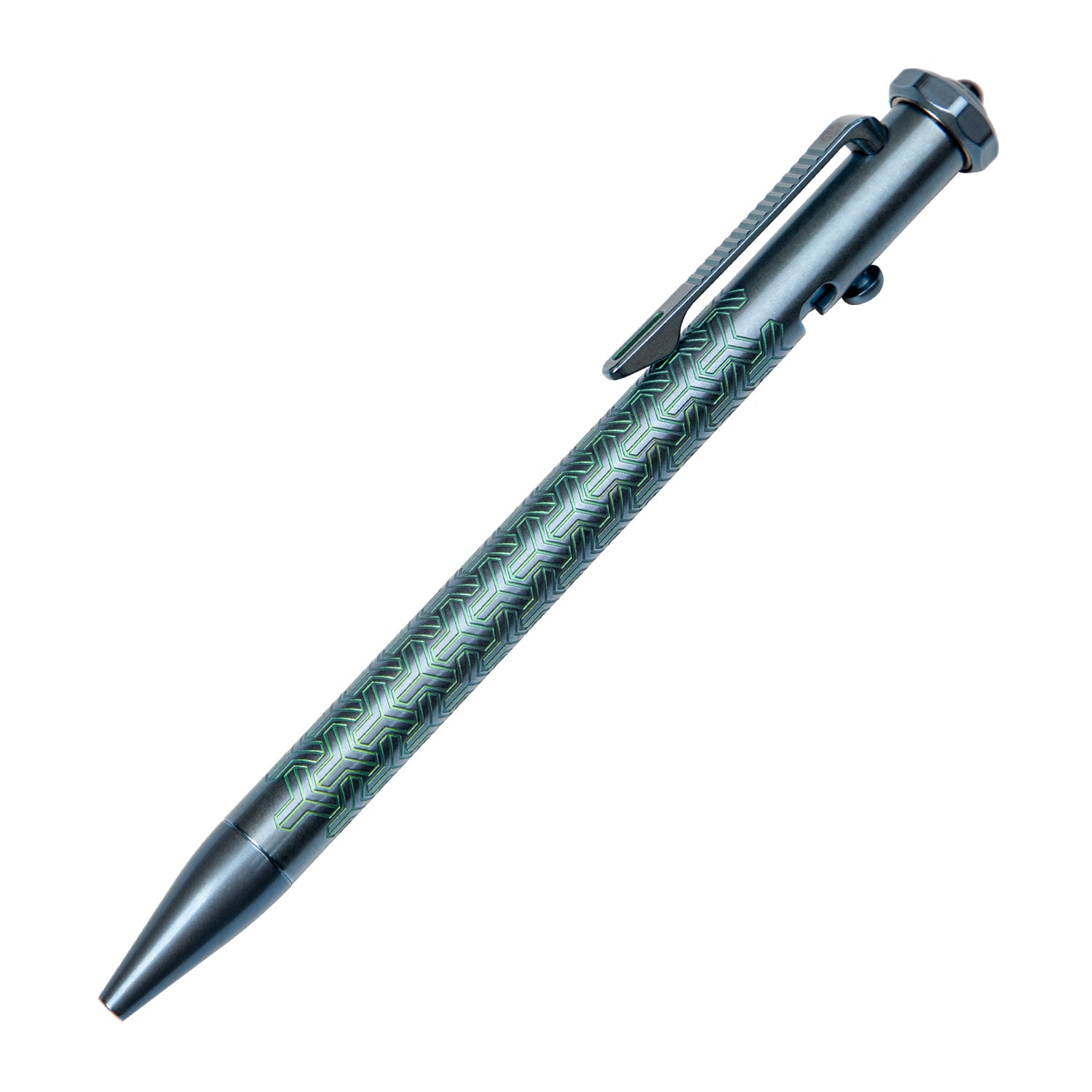 Tacray Spinium titanium edc pen with fidget spinner blue mech