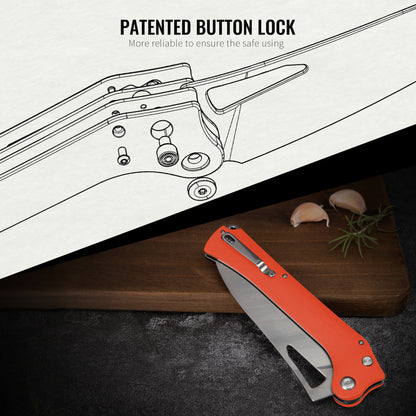 TACRAY Folding Kitchen Knife  10Cr15MoV Blade