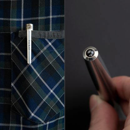 TACRAY Titanium Fountain Pen with Glass Breaker Tool and Gift Box (Silver)