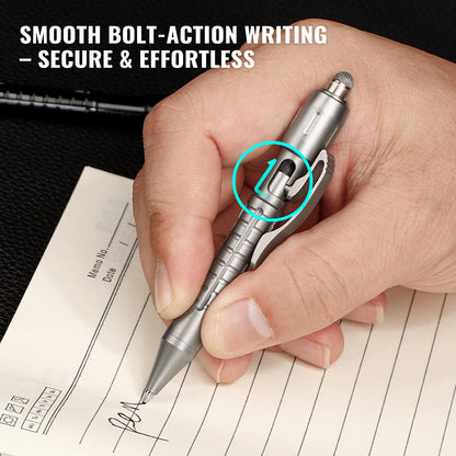 Tacray MP1 EDC Mini Titanium Pen with Replaceable Bits, Box cutter, Tungsten Tip, Screwdrivers, Pencil & Stylus