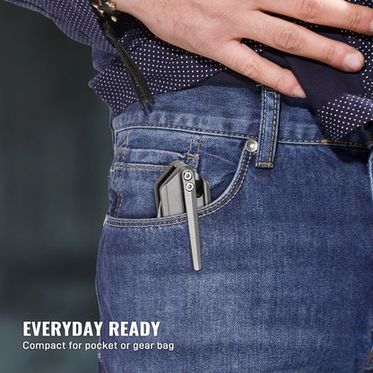 TACRAY Frame Locking Folding Outdoor Chef Knife with Titanium Handle