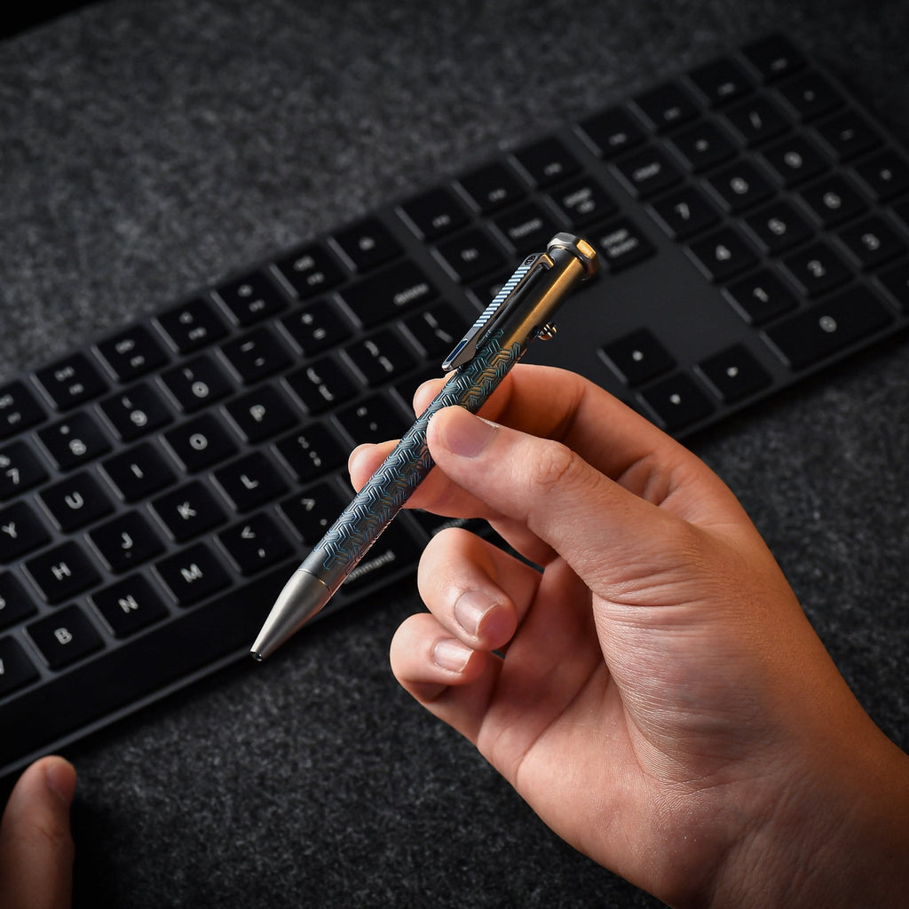 Tacray Spinium Titanium Bolt Action Pen – EDC Spinner