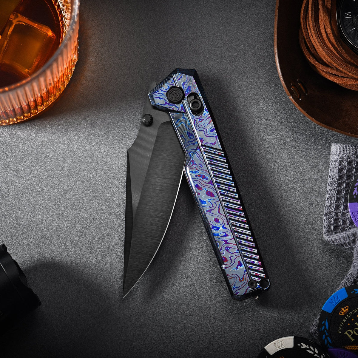 TIRAN II Crossbar Lock Limited Edition (Zirconium Titanium / Copper Damascus / ZDP-189)