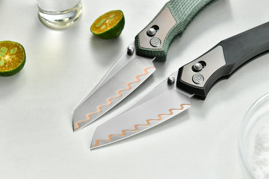 Tacray Talos Folding Knife – 5-Layer Copper Steel