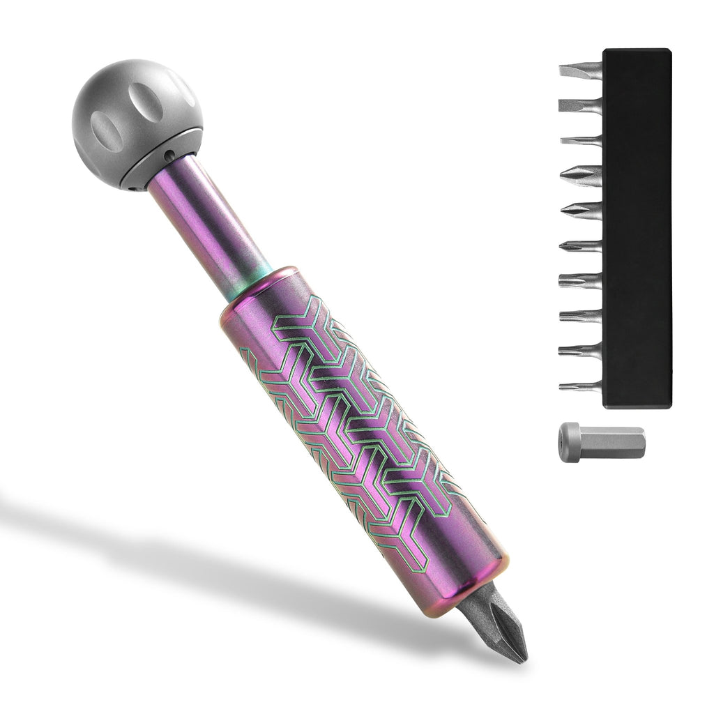 Tacray TC4 Titanium Screwdriver with Fidget Spinner and 10 Bits LSP01