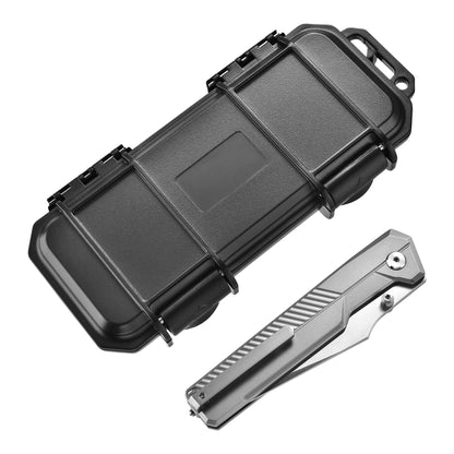 Tacray TIRAN II Ultra-Slim Clip Point Titanium Folding Knife with ZDP-189/5-Layer-Copper Steel Blade