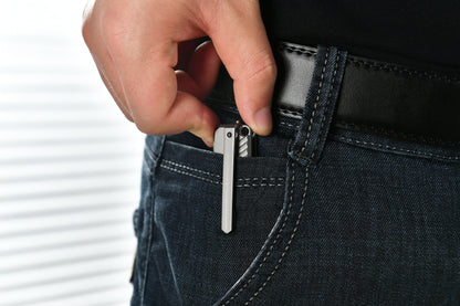 Tacray TIRAN II Ultra-Slim Clip Point Titanium Folding Knife with ZDP-189/5-Layer-Copper Steel Blade