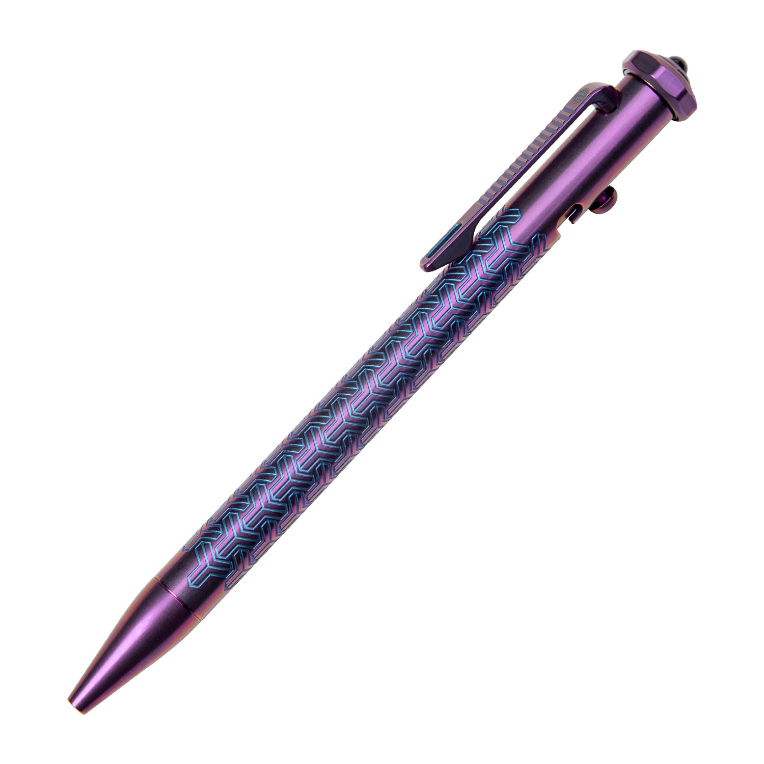 Tacray Spinium titanium edc pen with fidget spinner purple mech