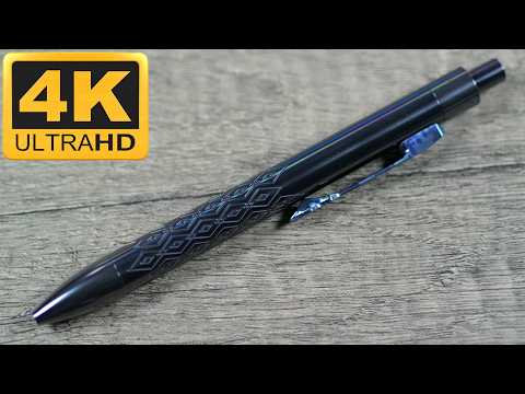Zirconium Alloy EDC Pen — Damascus Titanium Clip