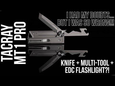 Tacray MT1 EDC Multitool with Flashlight & Knife