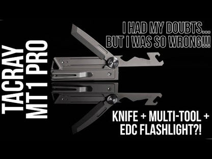 Tacray MT1 EDC Multitool with Flashlight & Knife