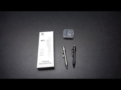 Tacray MP1 EDC Mini Titanium Pen with Replaceable Bits, Box cutter, Tungsten Tip, Screwdrivers, Pencil & Stylus
