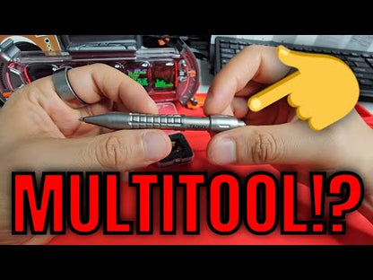 Tacray MP1 EDC Mini Titanium Pen with Replaceable Bits, Box cutter, Tungsten Tip, Screwdrivers, Pencil & Stylus