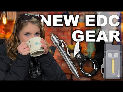 Tacray MP1 EDC Mini Titanium Pen with Replaceable Bits, Box cutter, Tungsten Tip, Screwdrivers, Pencil & Stylus